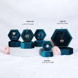 Hexagonal jewelry box, high-end Korean velvet ring earring box, jewelry box, jewelry packaging box - V.I.P Digital Presence