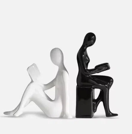 Modern bookends character ornaments home decor living room TV decorations - V.I.P Digital Presence