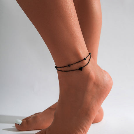 Beach star shaped tassel ankle bracelet, simple foot decoration, fashionable imitation pearl, versatile ankle chain - V.I.P Digital Presence