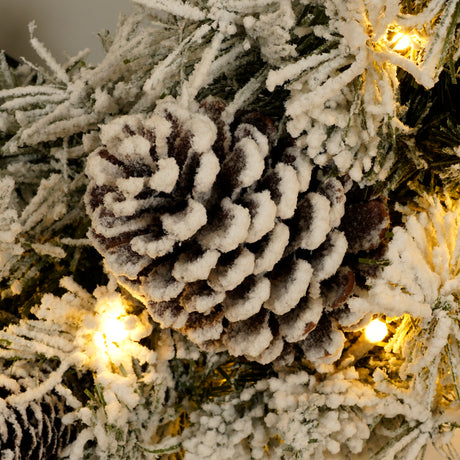 A set of 4 artificial Christmas trees, including flower garlands, flower garlands, and 2 entrance trees, with LED lights - V.I.P Digital Presence