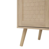 4 Door Accent Cabinet Sideboard Buffet Storage Cabinet with Adjustable Shelf for Entryway Living Room Bedroom - V.I.P Digital Presence