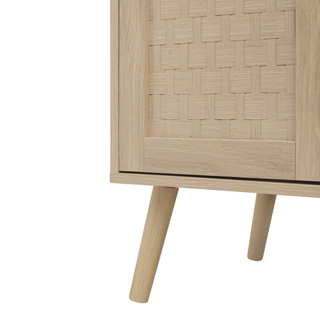 4 Door Accent Cabinet Sideboard Buffet Storage Cabinet with Adjustable Shelf for Entryway Living Room Bedroom - V.I.P Digital Presence