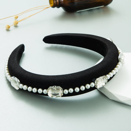 New Rhinestone Pearl Hair Adornment Femininity Light Luxury Net Red Hundred Band Head Accessories - V.I.P Digital Presence