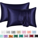 Simulation silk solid color polyester pillowcase envelope pillow pillow cases pillow pair multi-color - V.I.P Digital Presence