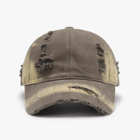 Distressed Adjustable Cotton Baseball Cap - V.I.P Digital Presence