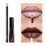 Pudaier 36 Color Matte Lip Gloss Lip Liner Matte Matte Lip Glaze Lipstick Pencil - V.I.P Digital Presence