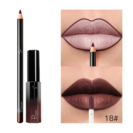 Pudaier 36 Color Matte Lip Gloss Lip Liner Matte Matte Lip Glaze Lipstick Pencil - V.I.P Digital Presence