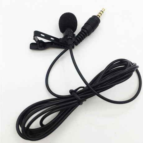 VOXLINK 3.5 mm Microphone Clip Tie Collar for Mobile Phone Speaking in Lecture 1.5m/3m Bracket Clip Vocal Audio Lapel Microphone - V.I.P Digital Presence