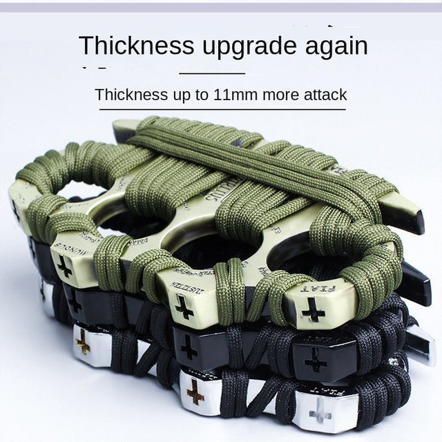 Finger Knuckle Four-Finger Boxing Glove Self-Defense Tool Weapon Ring Hand Clip Fist Clip Anti-Wolf Device - V.I.P Digital Presence