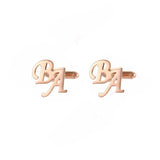 DIY custom French men's cufflinks with English letters cufflinks - V.I.P Digital Presence