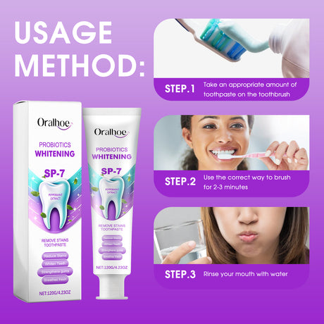 Probiotics Whitening Remove Stains Toothpaste, Dental Care Cleaning Oral Odor Toothstains Tartar Beautifying Teeth Whitening - V.I.P Digital Presence