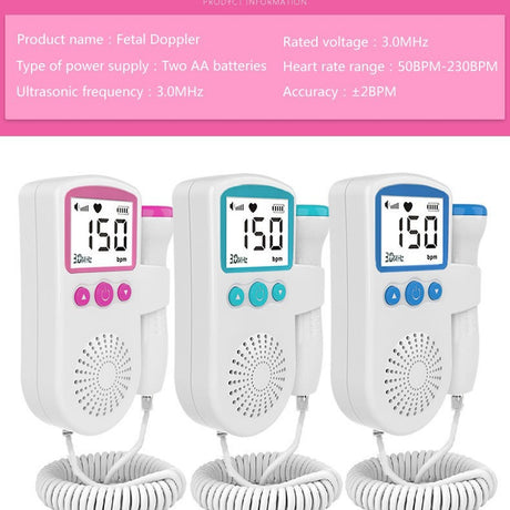 Fetal Heart Monitor Handheld Home Fetal Sound Monitor for Detecting Baby Fetal Movement and Heart Rate Auscultatory Device - V.I.P Digital Presence