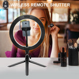 Anillo de luz LED Rovtop de 10 pulgadas y 26 cm con soporte para selfies, trípode y soporte para teléfono de iPhone para fotografía de video.