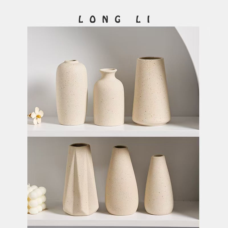 Ceramic Vases Ins Minimally Creative Home Dried Flowers Simulated Flowers Mini Small Flower Utensils Office Ornaments - V.I.P Digital Presence