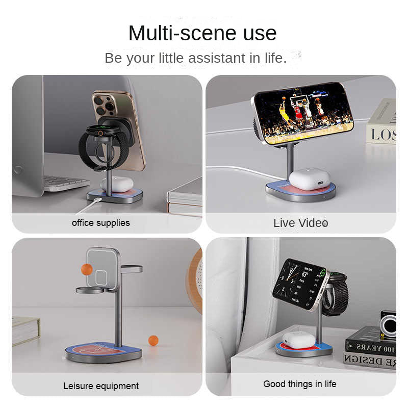 KUXIU X85 3-in-1 Basketball Magnetic Wireless Charger Compatible with Apple Family Bucket, Giving Boyfriend a Good Item - V.I.P Digital Presence