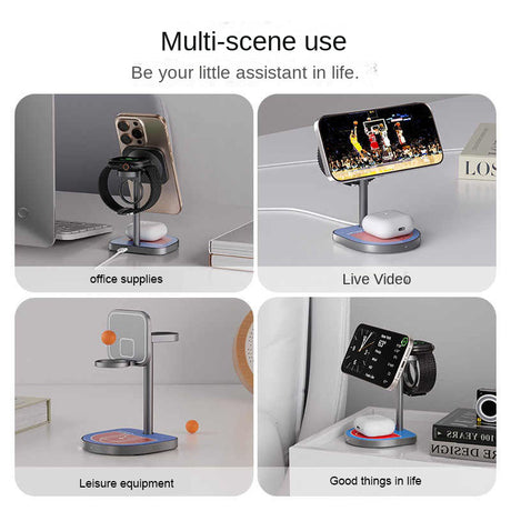 KUXIU X85 3-in-1 Basketball Magnetic Wireless Charger Compatible with Apple Family Bucket, Giving Boyfriend a Good Item - V.I.P Digital Presence