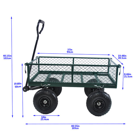 Wagon Cart Garden cart trucks make it easier to transport firewood (green) - V.I.P Digital Presence