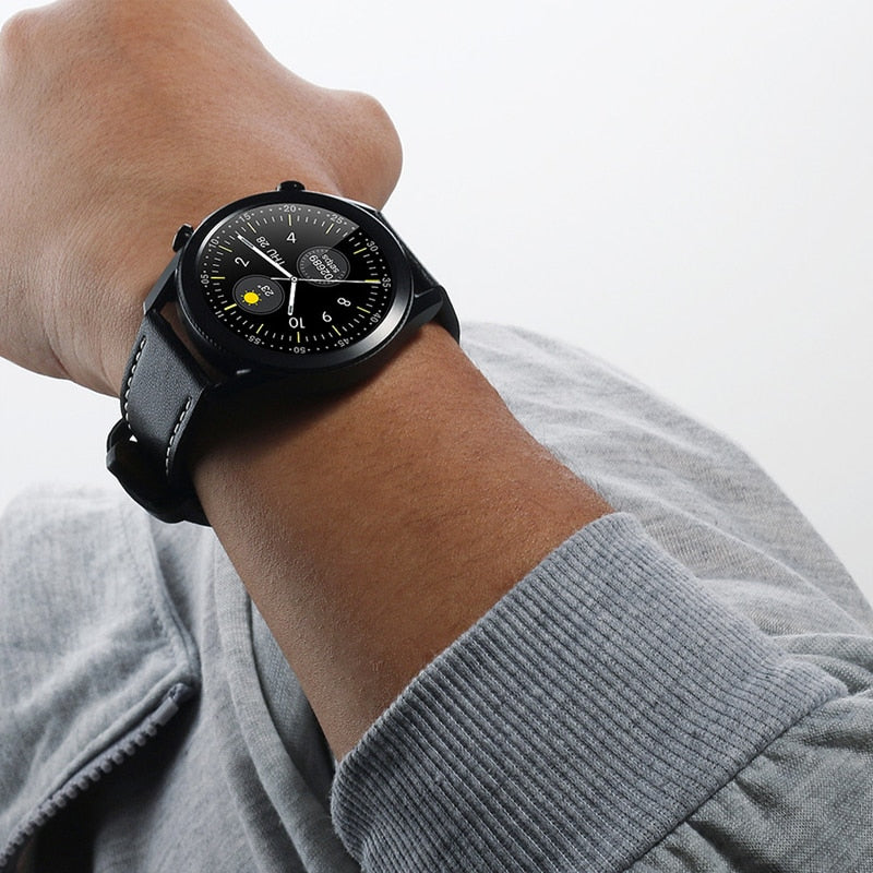 Reloj inteligente deportivo con Bluetooth para hombre y mujer, resistente al agua, con control del tiempo y pantalla táctil, compatible con Android, iOS y Samsung.