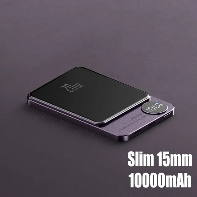 10000mAh Macsafe Magnetic Power Bank PD20W 15W Wireless Fast Charger External Auxiliary Battery Pack For Magsafe iPhone 15 14 13 - V.I.P Digital Presence