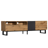 Modern TV Stand for 80'' TV with Double Storage Space