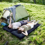 Colchoneta inflable doble para dormir para exteriores, con almohada y bomba incorporadas, para acampar, hacer mochilerismo y hacer senderismo.