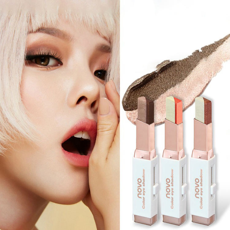 Eyeshadow Stick Stereo Gradient Shimmer Double Color Cream Pen Eye Makeup Cosmetics Tool - V.I.P Digital Presence