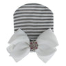 European and American Big Bow Glittering Diamond Pink Stripe Girl Baby Knitted Hat Newborn Baby Pullover Hat - V.I.P Digital Presence