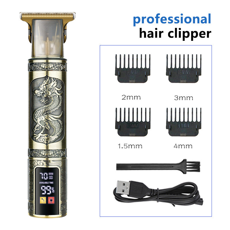 T9 Hairdresser With LCD Display Electric Hair Clipper Household Large Screen Digital Display Electric Hair Clipper Carving Oil Head Shaver Hair Clipper - V.I.P Digital Presence