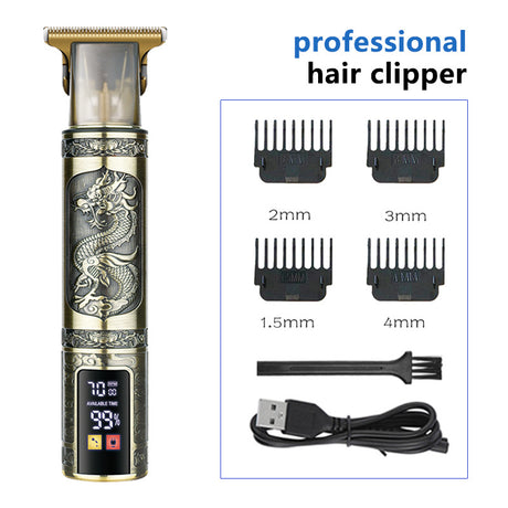 T9 Hairdresser With LCD Display Electric Hair Clipper Household Large Screen Digital Display Electric Hair Clipper Carving Oil Head Shaver Hair Clipper - V.I.P Digital Presence