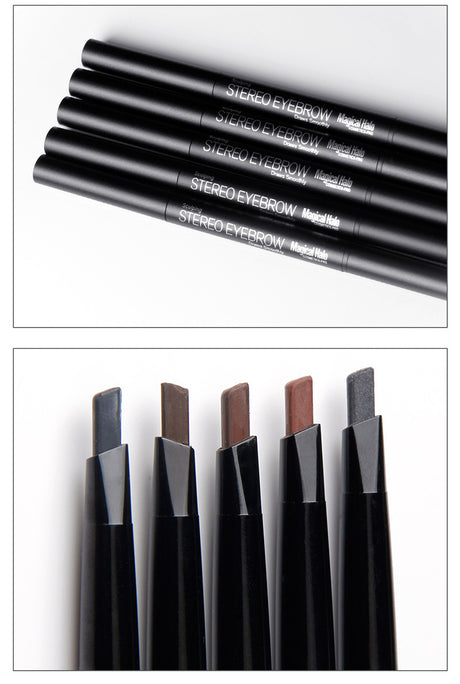 Makeup 5 Color Automatic Eyebrow Pencil Double Head Rotating Waterproof Makeup-Free Free-Shaving Eyebrow Pencil - V.I.P Digital Presence