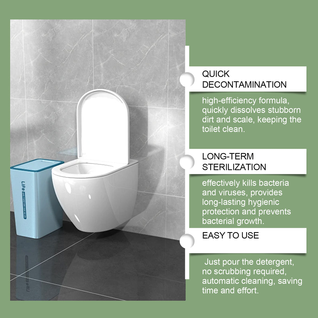 Toilet Decontamination Cleaner Household Toilet Quick Decontamination Decontamination Deodorization Cleaning Cleaner - V.I.P Digital Presence