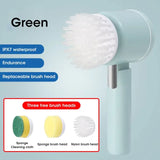 New Electric Spin Scrubber,Bathroom Cleaning Brush Power Scrubber with 5 Replaceable Brush Heads, 5 in 1 Electric Cleaning Brush - V.I.P Digital Presence