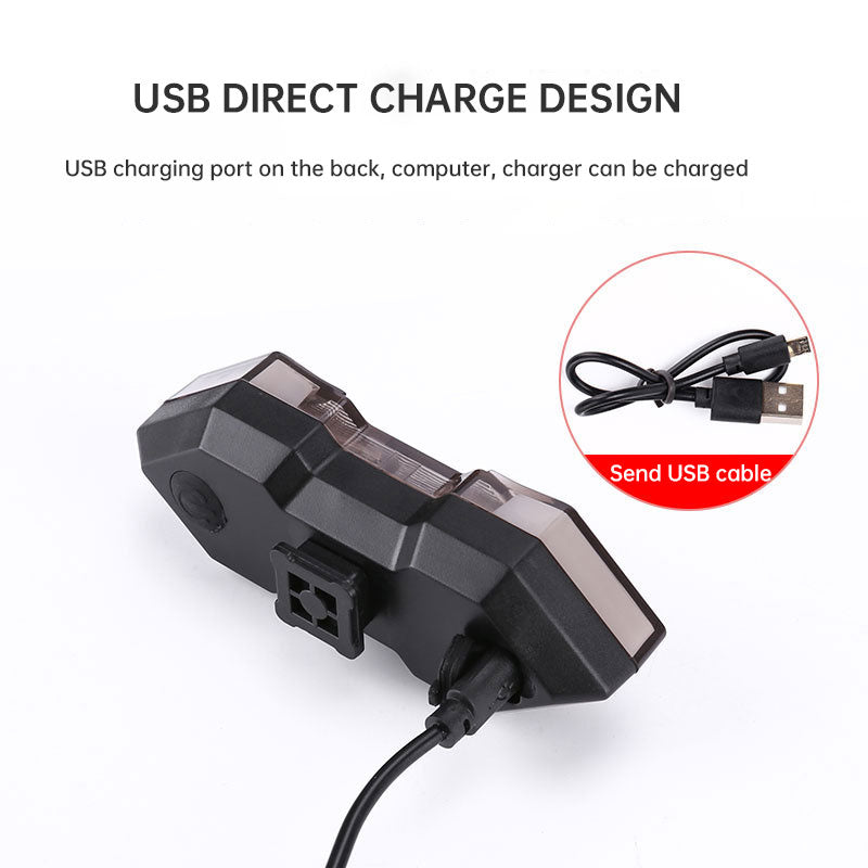 Wireless Remote Control Steering Light Tail Light USB Charging Waterproof Night Riding Cool Riding Warning Sign - V.I.P Digital Presence