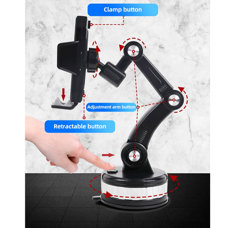 Universal Large Truck Extended Suction Cup Type Car Holder Fixed Shockproof Mobile Phone Stand Big Joint GPS Navigation Holder - V.I.P Digital Presence