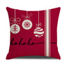 Pink cartoon Christmas linen pillowcase, sofa cushion, home goods pillowcase - V.I.P Digital Presence