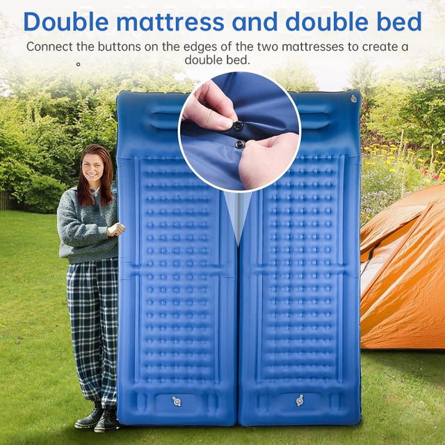 Outdoor thicken self-inflating camping mattress: ultralight, with built-in pump, ideal for travel, hiking, fishing. - V.I.P Digital Presence