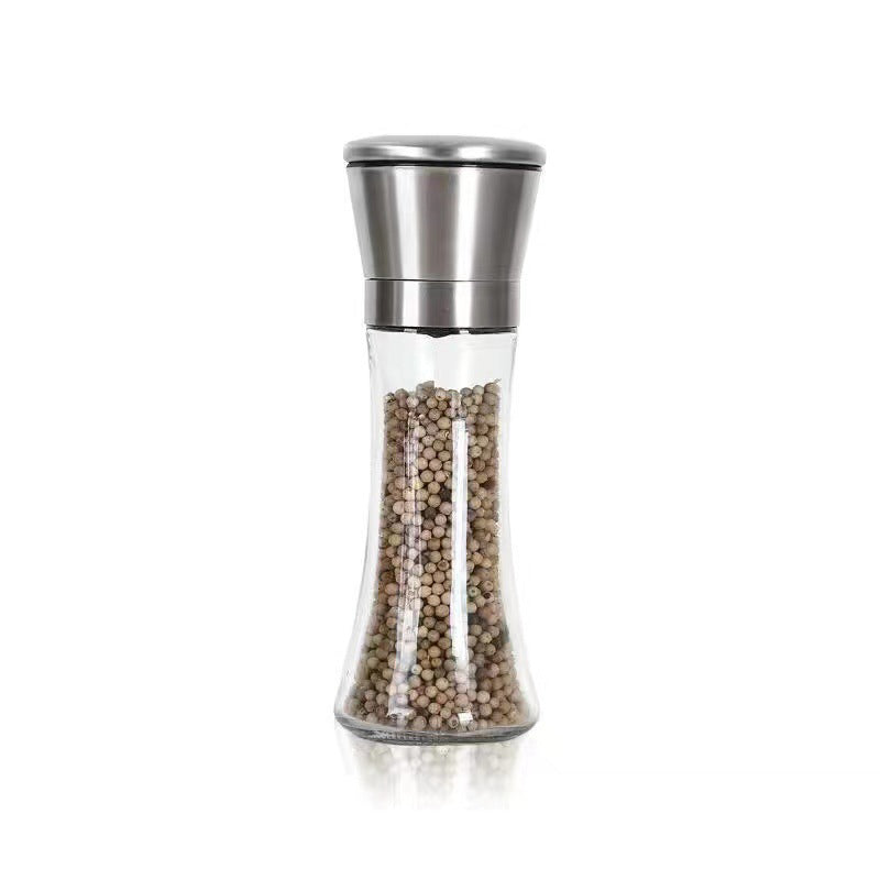 Stainless Steel Pepper Grinder For Household Manual Glass Grinding Black Pepper Powder Seasoning Bottle Comes With Grinding Bottle - V.I.P Digital Presence
