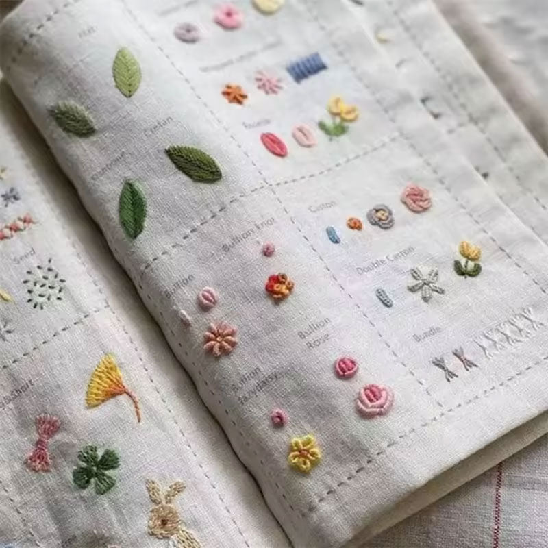 DIY Imitation Linen Sewing Book with Embroidery. Personalize, Improve Skills. Portable - V.I.P Digital Presence