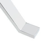 Dining table Modern tempered glass dining table Large modern office desk with silver plated metal legs and MDF crossbars - V.I.P Digital Presence