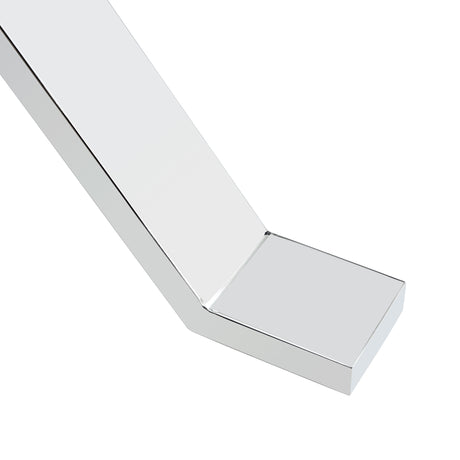 Dining table Modern tempered glass dining table Large modern office desk with silver plated metal legs and MDF crossbars - V.I.P Digital Presence