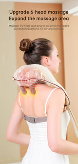 USB-C Rechargeable Kneading Massage Hot Compress Shiatsu Back Shoulder Neck Massager for Pain Relief - V.I.P Digital Presence