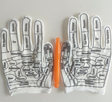 Acupoint diagram massage gloves cotton English acupoint diagram gloves for men and women TCM human body meridian gloves - V.I.P Digital Presence