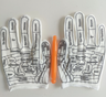 Acupoint diagram massage gloves cotton English acupoint diagram gloves for men and women TCM human body meridian gloves - V.I.P Digital Presence