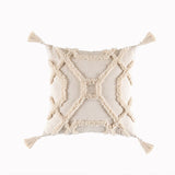 Tassels Cushion Cover 45x45cm Beige White Pillow Covers Decorative Pillow Case Square Home Boho Decor Macrame Pillowcase - V.I.P Digital Presence