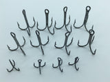 Rompin 20pc/lot 2/4/6/8/10# Fishing Hook High Carbon Steel Treble  Black - V.I.P Digital Presence