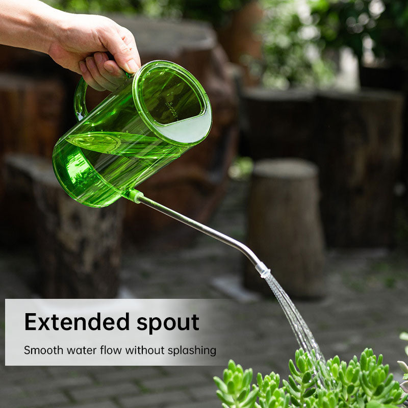 New 1.5L garden watering can, large-capacity detachable watering device, stainless steel long-spout home garden supplies - V.I.P Digital Presence