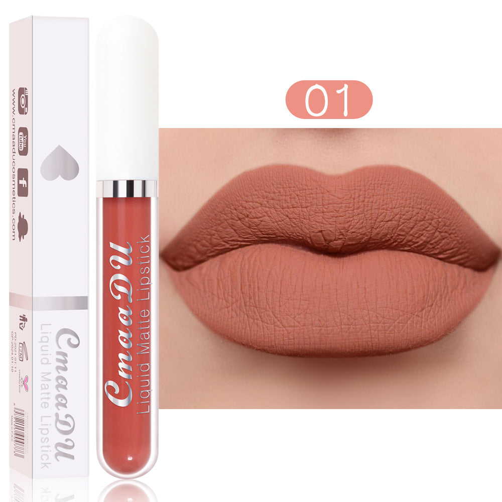 CmaaDu 18 Color Lipstick Matte Non-Stick Cup Waterproof Long Lasting Lip Gloss - V.I.P Digital Presence