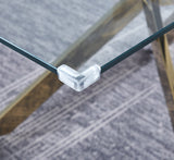 Rectangular Tempered Glass Dining Table, Modern Dining Room Interior Design, For 6 People - V.I.P Digital Presence
