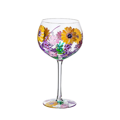 Nordic Colored Glass Wine Glasses Creative Hand-Painted Flowers Wine Glass Household Painted Goblet Crystal Champagne Drinkware - V.I.P Digital Presence
