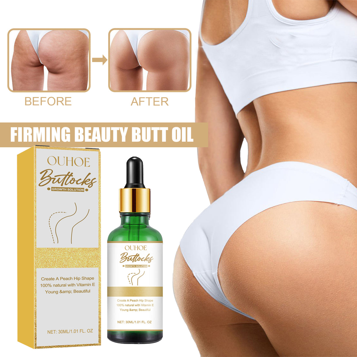 Butt Essential Oil Lift Buttock Plump Buttock Massage Firming And Lightening Orange Peel Body Shape Peach Butt Essential Oil - V.I.P Digital Presence